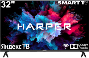Телевизор HARPER 32R751TS, SMART на платформе Яндекс. ТВ, черный