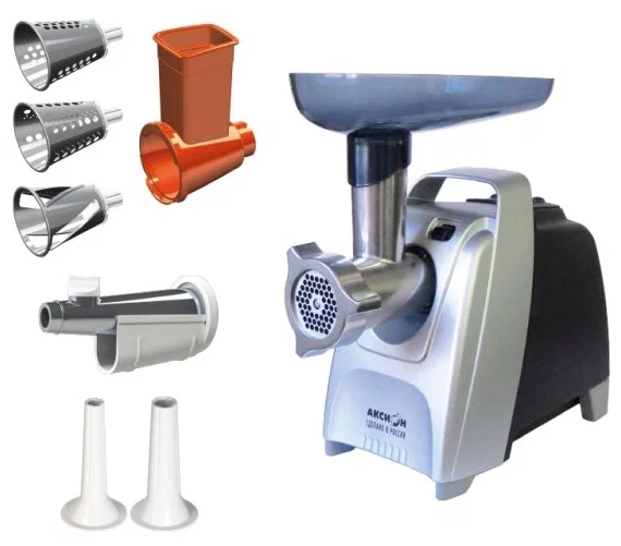 Мясорубка Аксион М 61.02 черно-серебристый