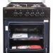Кухонная плита Vesta Valencia VGE 10-E Чёрный Ex, комбинированная, электроподжиг, 4 газовые конфорки, электрическая духовка, 65 л