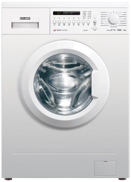 Стиральная машина ATLANT 60У107, белый, 6 кг, 1000 об/мин, класс A++, 15 программ
