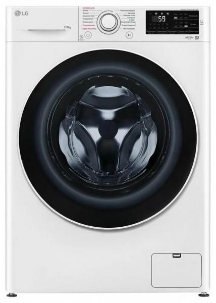 Стиральная машина LG F2J6HG7W, стирка - 7 кг, сушка - 4 кг,  14 программ, отжим - 1200 об/мин