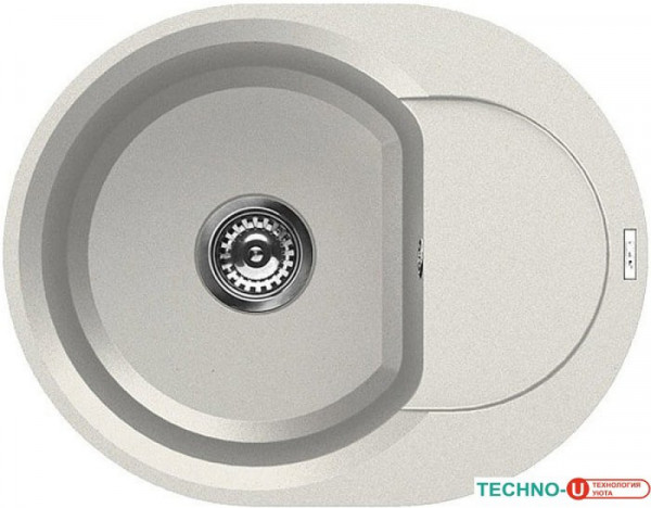Кухонная мойка Elleci Easy Round 600 Bianco Titano 68