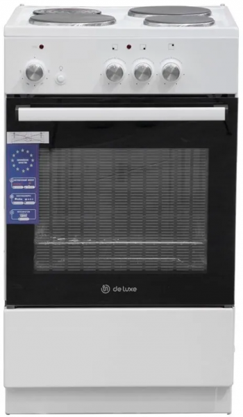 Кухонная плита De luxe 5003.18Э, электрическая, 3 зоны подогрева, 46 л, эмалированная 