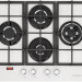 Газовая варочная поверхность GEFEST ПВГ 2231-02 Р12, конфорок - 4 шт, решетки - чугун, панель - закаленное стекло, электроподжиг, газ-контроль, таймер конфорок, белый