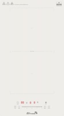 Варочная панель индукционная ELTRONIC (88-30) 2 конфорки (белая)