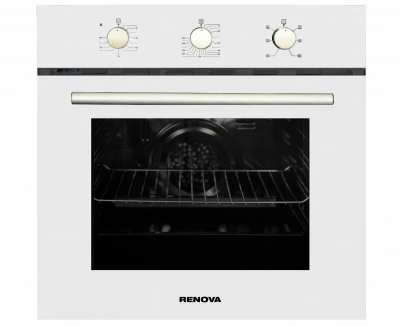 Духовой шкаф RENOVA O90-6WS2, белая, эмаль легкой очистки, 6 режимов, гриль, конвекция