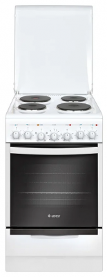 Кухонная плита GEFEST 5140-02 0037, эмалированная, электрическая, 4 зоны нагрева, гриль, 60 л, гидролизная очистка
