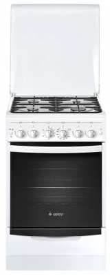 Комбинированная плита GEFEST 5101-02, белый, 4 газовые конфорки, электрическая духовка, эмалированная, 55 л