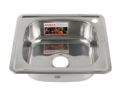 Врезная кухонная мойка Fabia 50448 0.8/180, 50х44см, нержавеющая сталь