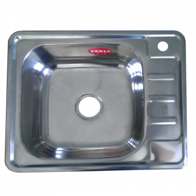 Врезная кухонная мойка Fabia 5848L 0.8/180, 58х48см, нержавеющая сталь