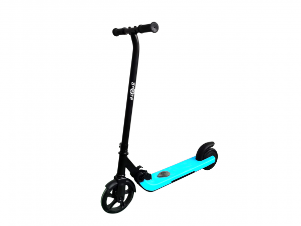 Электросамокат Mizar Junny Pro, до 50 кг, черный/голубой