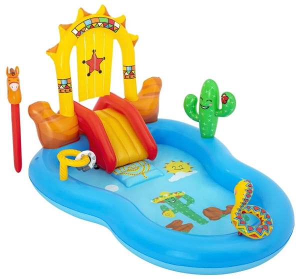 Надувной игровой центр Bestway Дикий Запад 53118 разноцветный