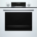 Встраиваемый электрический духовой шкаф Bosch HIJ517YW0R, Serie 6, белый, AquaClean, телескопические направляющие, 8 режимов 