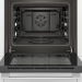 Встраиваемый электрический духовой шкаф Bosch HIJ517YW0R, Serie 6, белый, AquaClean, телескопические направляющие, 8 режимов 