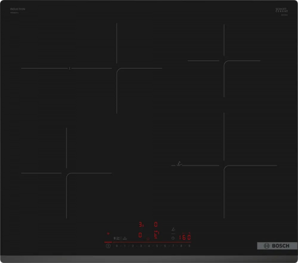 Индукционная варочная панель Bosch PIF63KHC1E на 4 конфорки, шириной 59.2 см, черный