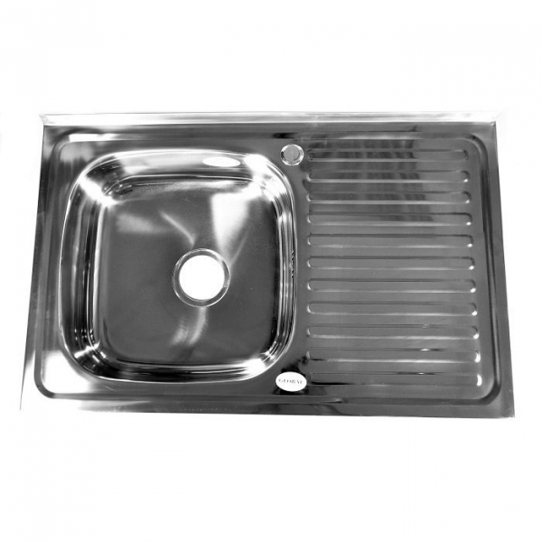 Накладная кухонная мойка Fabia 62274L 0.6/160, 80х50см, нержавеющая сталь