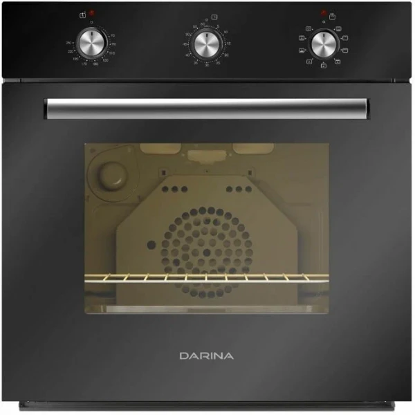 Духовой шкаф Darina 1U BDE111 707 AT, антрацит/стекло черное, 50 л, переключатели поворотные, электрический 