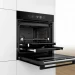 Духовой шкаф Bosch HSG856XC1 черный, Serie 8, 16 режимов, EcoClean, переключатель Control Ring, телескопические направляющие