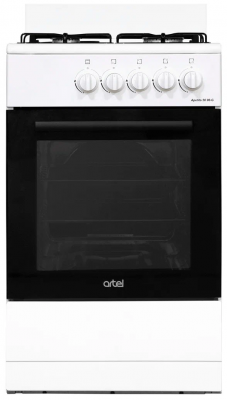 Комбинированная плита ARTEL APETITO 50-00 E белая 50 см газовая с электрической духовкой