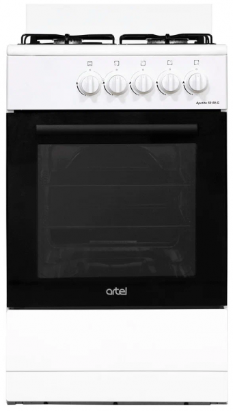 Комбинированная плита ARTEL APETITO 50-00 E белая 50 см газовая с электрической духовкой