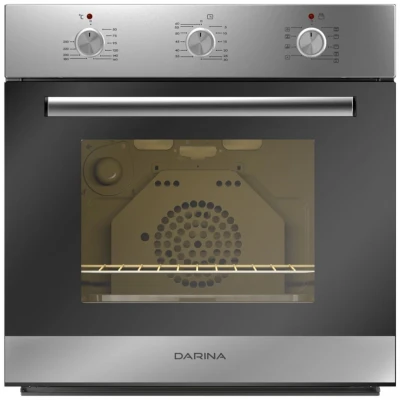 Духовой шкаф Darina 1U5 BDE112 707 X3, нержавеющая сталь/стекло черное, 65 л, переключатели поворотные/утапливаемые