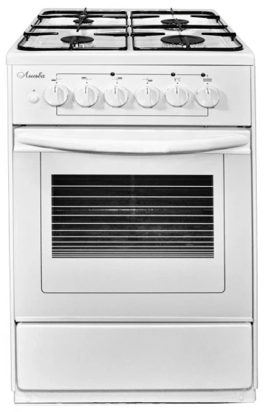 Кухонная плита Лысьва ЭГ 401-2у белая, эмалированная, электроподжиг, 4 газовые конфорки, электрическая духовка, 57 л