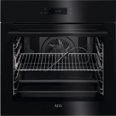 Электрический духовой шкаф Aeg BPE748380B, чёрный, 17 режимов, пиролитическая очистка, 71 л, телескопические направляющие