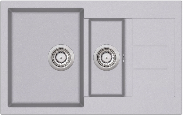 Кухонная мойка Aquasanita Tesa SQT151AW (alumetallic 202)