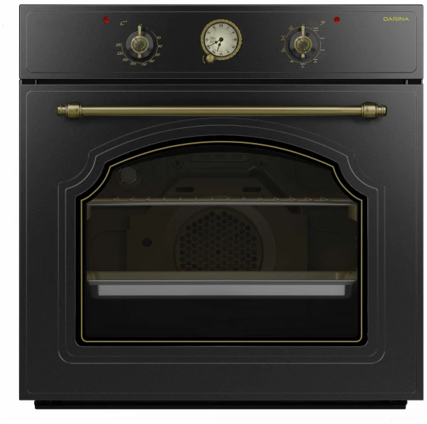 Духовой шкаф Darina 0U8 BDE 112 707 AT, антрацит/стекло черное, 65 л, традиционная очистка, 9 программ