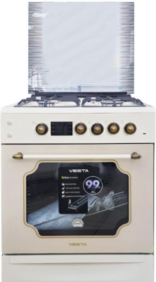 Плита комбинированная VESTA Valencia VGE 6042.1245678 Беж Ret CHU Ex