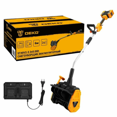 Снегоуборщик DEKO ST40V2-5, 2*20В, 2*5.0Ач 083-4443