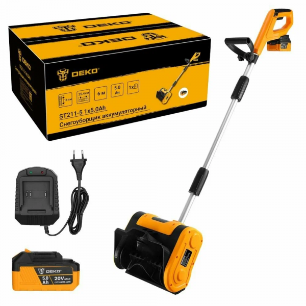 Снегоуборщик DEKO ST211-5, 20В, 1*5.0Ач 083-4441