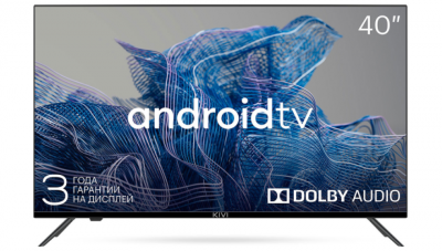 Телевизор KIVI 40F740NB, 1920 x 1080, LED, FULL HD, 60 Гц, Wi-Fi, Bluetooth