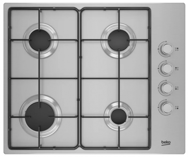 Газовая варочная панель Beko HIGG 641C3 SX, серый