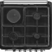 Комбинированная плита IDEAL L 305 серая, эмалированная, 3 газовые конфорки, 1 электрическая конфорка, электрическая духовка, 65 л