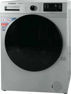 Стиральная машина KRAFT KF-MDS10147G, 10 кг, 1400 об/мин, 15 программ, серая, инверторная, с паром