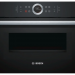 Электрический духовой шкаф Bosch CMG633BB1, Serie 8, черный, с СВЧ, переключатель Control Ring, AquaClean 