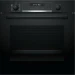 Электрический духовой шкаф Bosch HRA578BB0S Serie 6, чёрный, 71 л, пиролитическая очистка, 10 режимов, с паром 