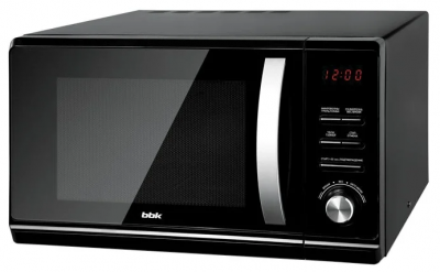Микроволновая печь BBK 23MWG-851T/B, чёрная, 23 л, тип управления тактовый, 5 ступеней мощности