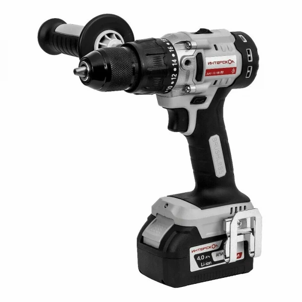 Бесщеточная аккумуляторная ударная дрель-шуруповерт Интерскол ДАУ-13/18В 80 ( АКБ 4 Ач и ЗУ, кейс) 786.4.1.70