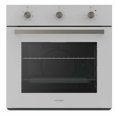 Электрический духовой шкаф Norden NRD 6001 WHG белый, с таймером,, конвекция, 7режимов, поворотный механизм