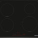 Индукционная варочная панель Bosch PIE631HB1E, черный, Serie 6, 4 конфорки, управление сенсорное