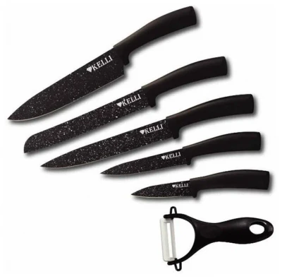 Ножи Kelli KL-2031 6 пр с мраморным покрытием