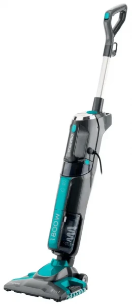 Пылесос паровой Starwind SSV9550 1800Вт темно-серый/голубой, регулятор мощности на корпусе, управление мощностью на рукоятке