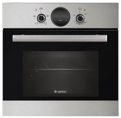 Газовый духовой шкаф GEFEST ДГЭ 601-02 Н7, серебристый, гидролизная очистка, электророзжиг духовки, газ-контроль