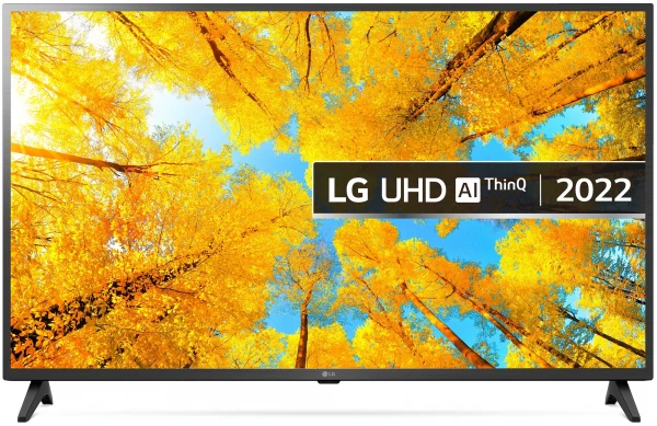 Телевизор LG 43UQ75006LF.ARUB, 4K Ultra HD, черный, СМАРТ ТВ