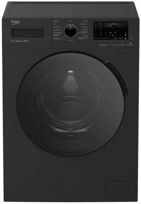 Стиральная машина Beko WSPE6H616A, черный, 15 программ, 1200 об/мин,  6,5 кг, инверторная 