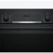 Электрический духовой шкаф Bosch HBF534EB0Q, черный, Serie 4, EcoClean, 7 режимов, телескопические направляющие, утапливаемые переключатели