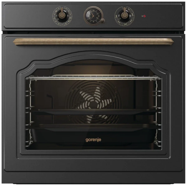 Встраиваемый независимый электрический духовой шкаф Gorenje BOS67371CLB, чёрный, 13 режимов, очистка паром AquaClean