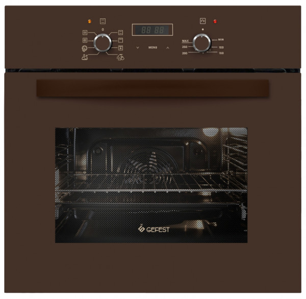 Духовой шкаф GEFEST 622-02 К, коричневый, таймер сенсорный, телескопические направляющие